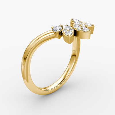 ผู้มาใหม่ออกแบบแหวนแหวนสตอร์ลิ่งเงิน 925 สตอร์ลิ่งเงิน 18K ทอง