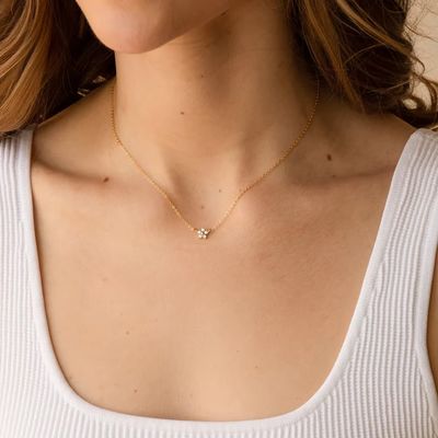 สร้อยคอดอกไม้เงินสเตอร์ลิง 925 สุดหรู ทันสมัย ชุบโรเดียม สำหรับหมั้น งานแต่งงาน ปาร์ตี้ ของขวัญที่สมบูรณ์แบบสำหรับแฟน