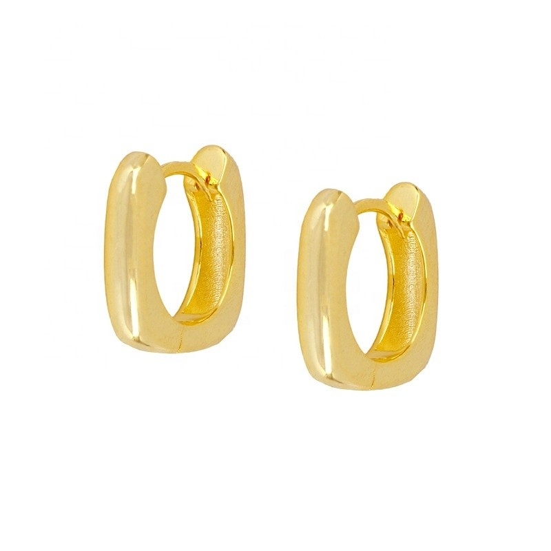 EARRINGS 18K ทองคําแท้ ห่วง Huggie สตอร์ลิ่งเงิน 925 พระเครื่องสําหรับผู้หญิง เด็กหญิง