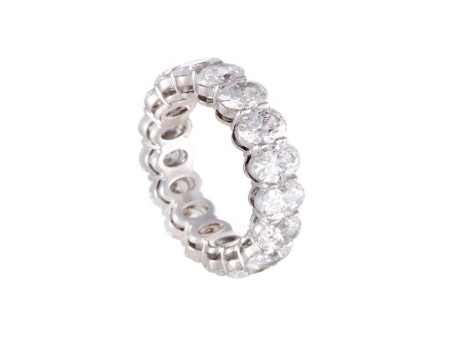 ชัดเจน CZ Oval วงดนตรีนิรันดร์ แหวนประดับประเภทของผู้หญิง