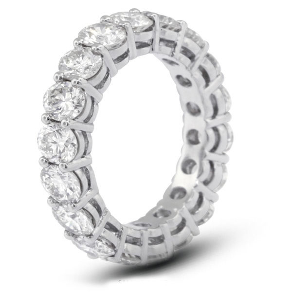 925 สตอร์ลิง เงิน 4 มม CZ Eternity Band แหวน สะอาดต่อสิ่งแวดล้อม ใช่ Plating Rose Gold