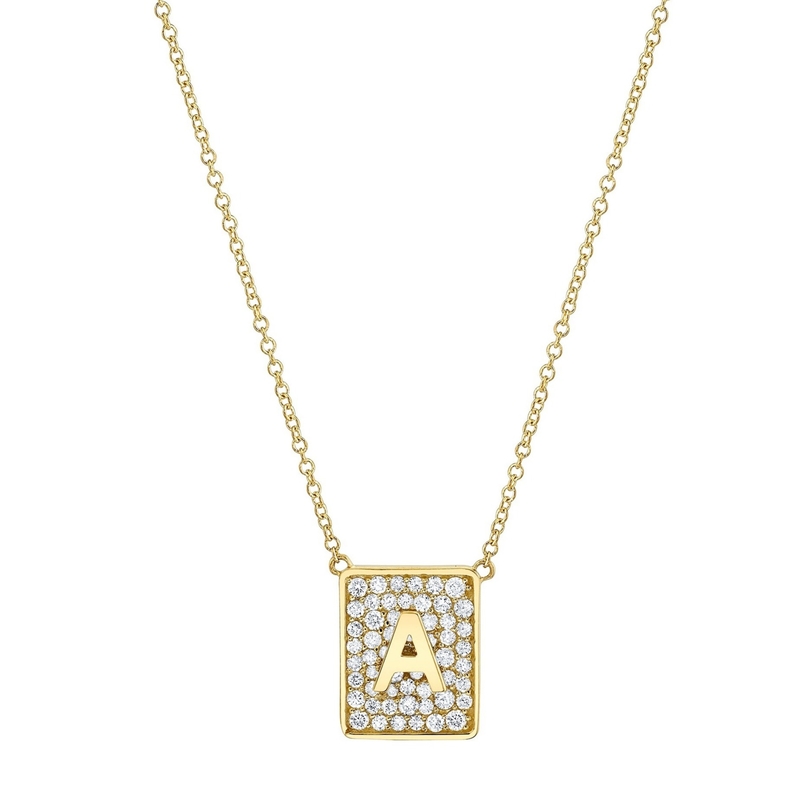 ทําให้วันของเธอกับ 14K ทองคําสี่เหลี่ยม ราคาเริ่มต้นหินแท้คอสําหรับผู้หญิง ของขวัญวันวาเลนไทน์