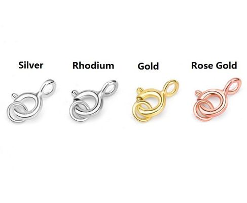 ปรับแต่ง 925 เงิน Lobster Clap Spring Charms ทองแดง Lobster Clap