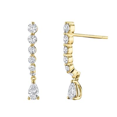 925 เงินสเตอร์ลิง สีขาว พีร่า ดรัป กลม Zircon สําหรับความต้องการของลูกค้า