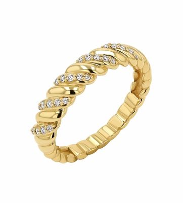 มือสร้าง Twist คลาสสิค 925 สเตอร์ลิงเงิน แหวนผู้หญิงเครื่องประดับ