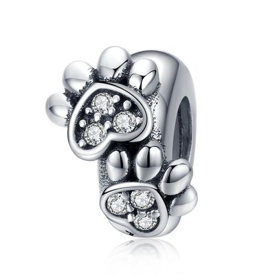 ขาว Cubic Zircon รูปทรงขีดขน สวยสําหรับผู้หญิง 925 สตอร์ลิงเงิน สร้อยข้อมือ สวย