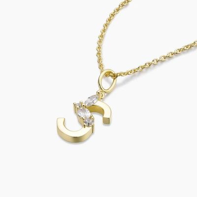 925 สตอร์ลิง เงิน CZ จดหมาย Pendants ในเพียงแค่ 18K ทอง plated สําหรับเครื่องประดับแฟชั่น