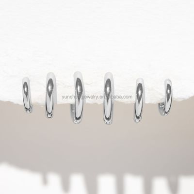 เงินประดับประดับขั้นต่ํา 18K ทอง 9MM 11MM 13MM Hoop Set สําหรับ FedEx DHL UPS TNT EMS การจัดส่ง