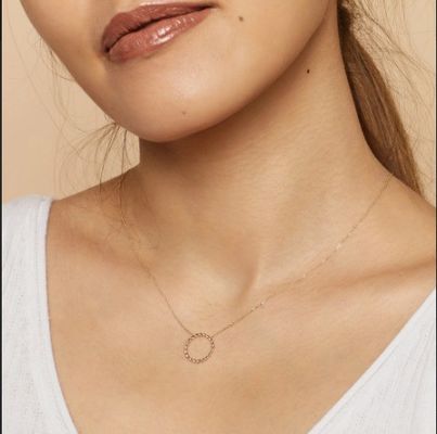 สร้อยคอพร้อมจี้บิดเกลียวเงินสเตอร์ลิง 925 ชุบทอง 14K พร้อมสร้อยโซ่แบบเชื่อมต่อยาว 16 นิ้ว