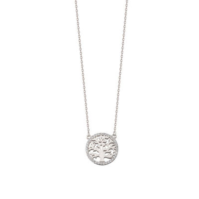 โอกาสงานปาร์ตี้ 18K ทองคํา Plated สเตอร์ลิ่งเงินต้นไม้ของชีวิต Pendant Necklace สําหรับผู้หญิง