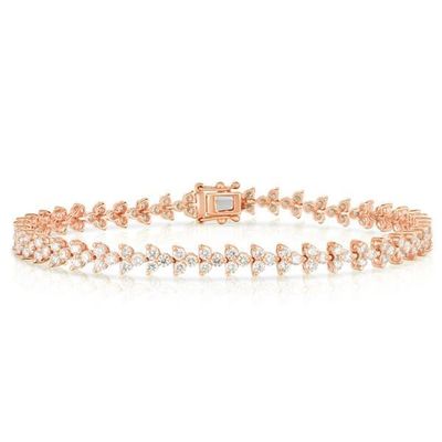 ดีไซเนอร์ 18K ทอง 925 สเตอร์ลิง เงิน ดอกไม้ Charm ผู้หญิงเทนนิส แบรนเซลต์กับ ZIRCON