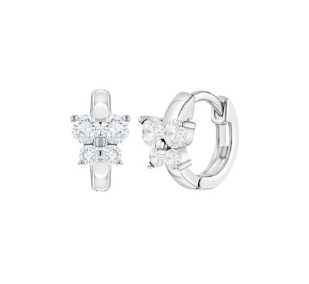 Sapphire Cubic เซอร์คอน Butterfly Huggies หูหูสําหรับโอกาสของขวัญ