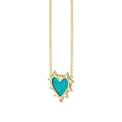 925 สตอร์ลิงเงินโซ่ พระเครื่อง เพชรและเทอร์คิวาส หัวใจ Twist Necklace ไม่มีเพชรโซ่