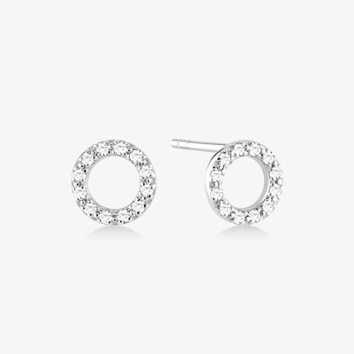 18K ทอง 925 สเตอร์ลิง เงิน คลาสสิก Stud หูหูสําหรับเด็กผู้หญิง