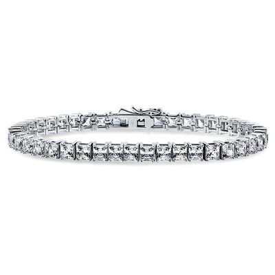 ยูนิเซ็กซ์ ทําด้วยมือ 18K ทอง ฮิปฮอป ตัดสี่เหลี่ยมเหล็ก CZ 925 เงินสเตอร์ลิ่ง สตาร์ลิ่ง เทนนิสแขน