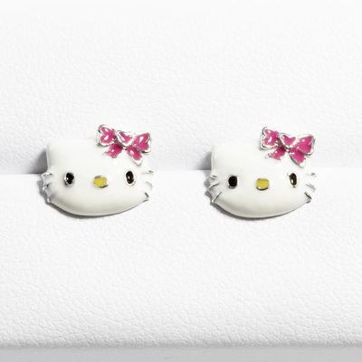 สีสัน สีน้ําตาล Hello Kitty หูตูดกับทองดําและเงิน การชุบ