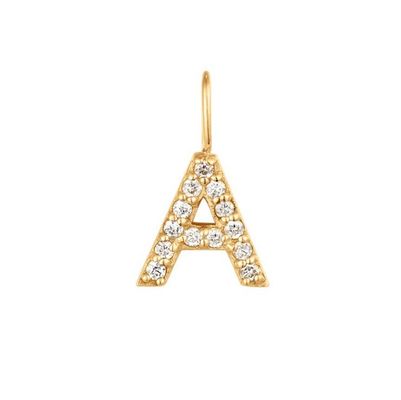 นิเคิลฟรี 925 สตอร์ลิงเงินจดหมาย พระเพชร Charm Necklace แพร่หลาย แพร่แรก