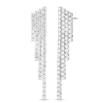 18K ทองคํา Plated Cubic Zircon Tassel หูหูทองแดง