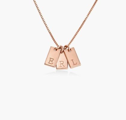 บาแกตต์ 18K Gold เติมแฮนเดอร์ส่วนบุคคลทําด้วยมือ สร้อยคอแฮนเดอร์ทองแดง