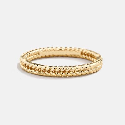 เครื่องประดับอร่อย 18K ทองคําเคลือบ 925 สเตอร์ลิงเงินแหวนข้าวสําหรับผู้หญิง