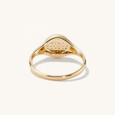 OEM ODM ผู้ชาย 14K แหวนทองประทับทิม แหวนทอง เซอร์คอน ผู้หญิง