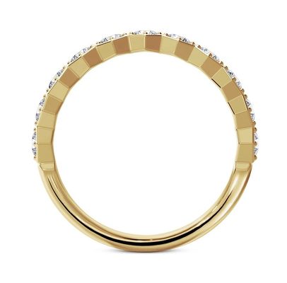 US5-US11 วงแหวนแต่งงาน Honeycomb ทอง 925 สเตอร์ลิงเงิน