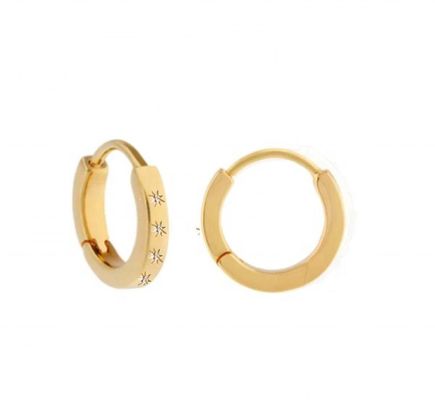 หูหูสไตล์ 14K ทอง Vermeil ดาวชุดเพชรกอดห้อยสําหรับสไตล์ที่ไม่ยุ่งยาก
