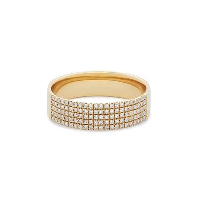 Micron Pave CZ 18K แหวนหินแท้ทองคํา