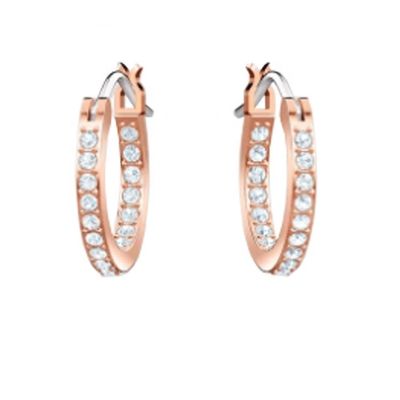 หูหูอลังการ สีฟ้า สีขาว Cz 925 สตอร์ลิงเงิน Dangle Hoop หูหูสําหรับผู้หญิง