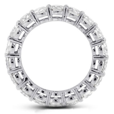 925 สตอร์ลิง เงิน 4 มม CZ Eternity Band แหวน สะอาดต่อสิ่งแวดล้อม ใช่ Plating Rose Gold