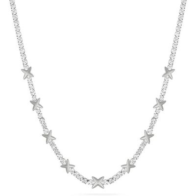 OEM คลาสสิก ทองแดง เทนนิส ดาว Pendant Necklace ด้วยหิน Zircon ก้อน Brilliant