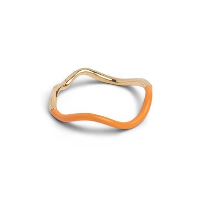 แหวนเงินสเตอร์ลิง 925 เคลือบอีนาเมลสีชมพู 18k สำหรับผู้หญิงและเด็กผู้หญิง