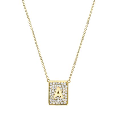 ทําให้วันของเธอกับ 14K ทองคําสี่เหลี่ยม ราคาเริ่มต้นหินแท้คอสําหรับผู้หญิง ของขวัญวันวาเลนไทน์