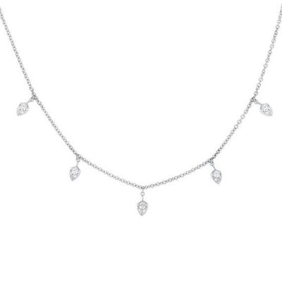สร้อยคอทองคํา 18K 925 สตอร์ลิงสิลเวอร์ สวยสําหรับผู้หญิง