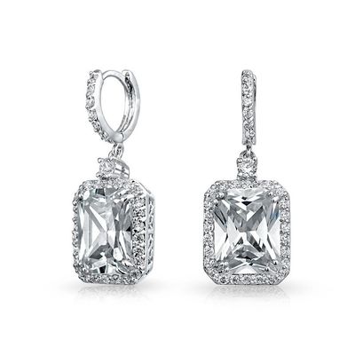 925 สตอร์ลิง เงิน วัสดุประเภท ขายดีที่สุด สีขาวทองคํา Plated Dangle Earrings Bridal
