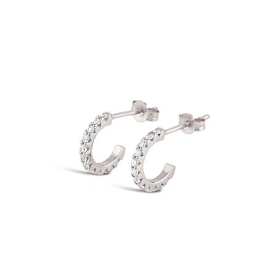ทําด้วยมือ 18K ทองคํา Plated มินิ Cubic Zircon หูหูเปิดเล็ก ๆ น้อย ๆ กับ Princess Cut