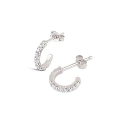 ทําด้วยมือ 18K ทองคํา Plated มินิ Cubic Zircon หูหูเปิดเล็ก ๆ น้อย ๆ กับ Princess Cut