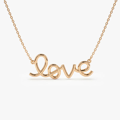 925 สเตอร์ลิงสเตอร์ลิงสิลเวอร์ 14K โกลด์โคลติ้งรัก Pendant Necklace สําหรับผู้หญิง ของขวัญวันวาเลนไทน์