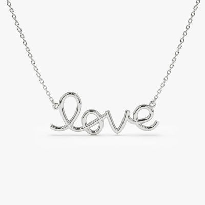 925 สเตอร์ลิงสเตอร์ลิงสิลเวอร์ 14K โกลด์โคลติ้งรัก Pendant Necklace สําหรับผู้หญิง ของขวัญวันวาเลนไทน์