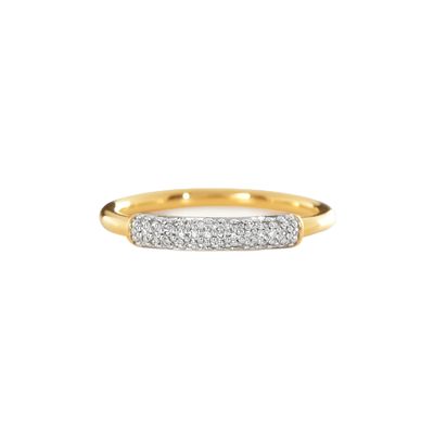 925 สเตอร์ลิงเงิน 18K ทอง Plated CZ สต็อปแหวนสําหรับผู้หญิง