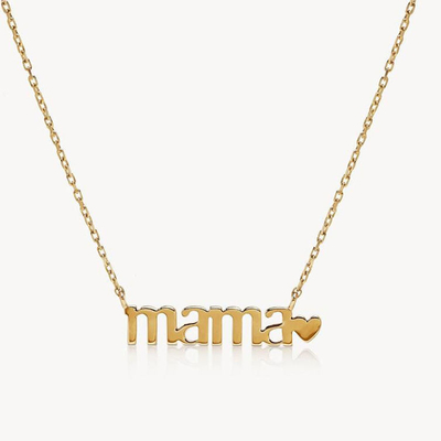 สร้อยคอทอง 26 มิลลิเมตร 18K MAMA Heart สร้อยคอสําหรับวันผู้หญิง
