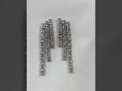 สร้อยคอเทนนิสหินขาวทรงโอวาล